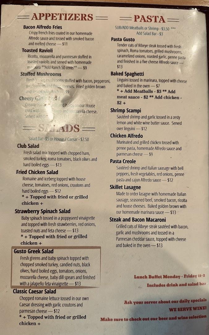 Gusto's Italian Grill & Pizza