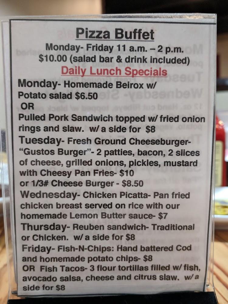 Gusto's Italian Grill & Pizza Menu image 2